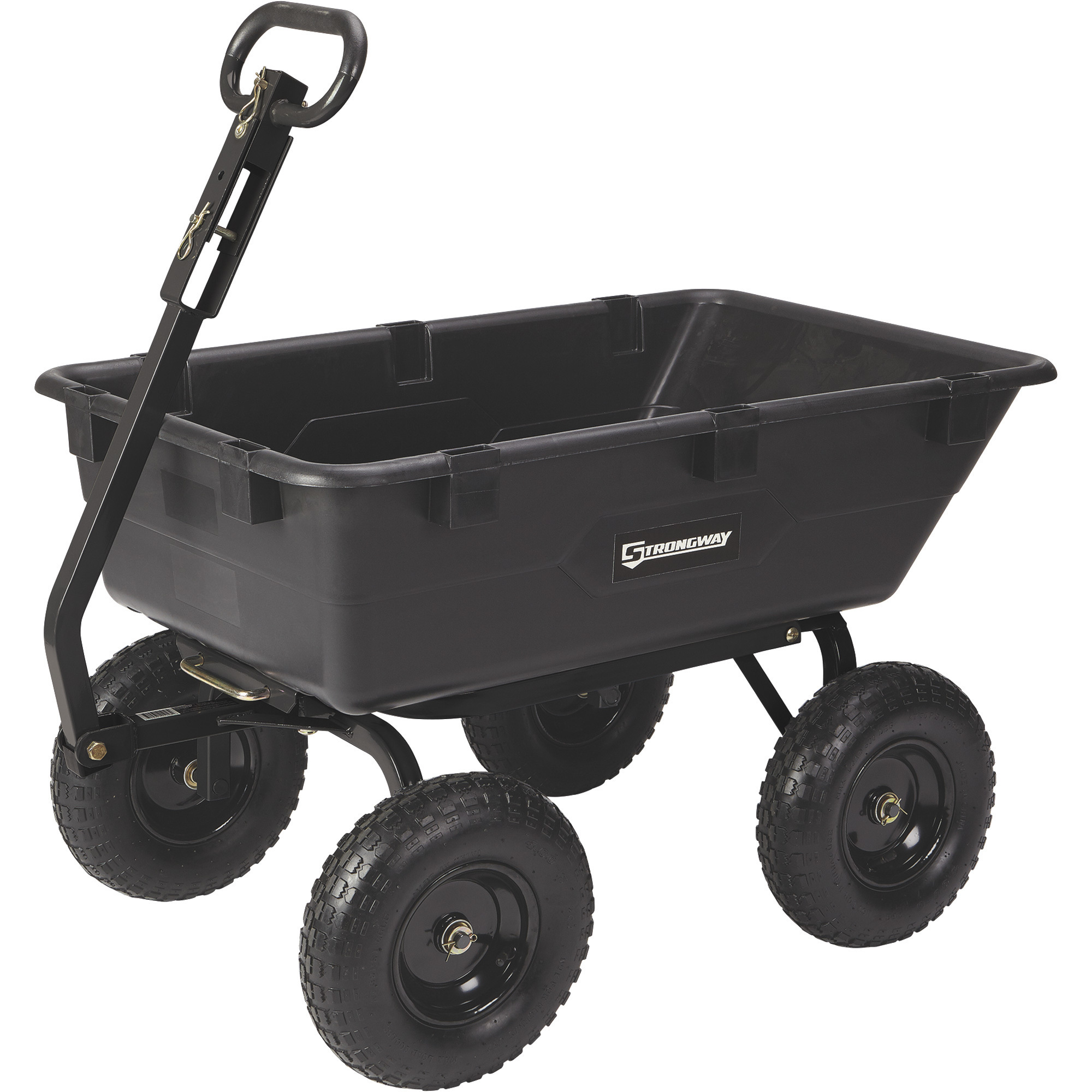 Strongway Heavy-Duty Poly Dump Cart, 1200-Lb. Capacity, 44in.L x 26in.W x 26-1/4in.H